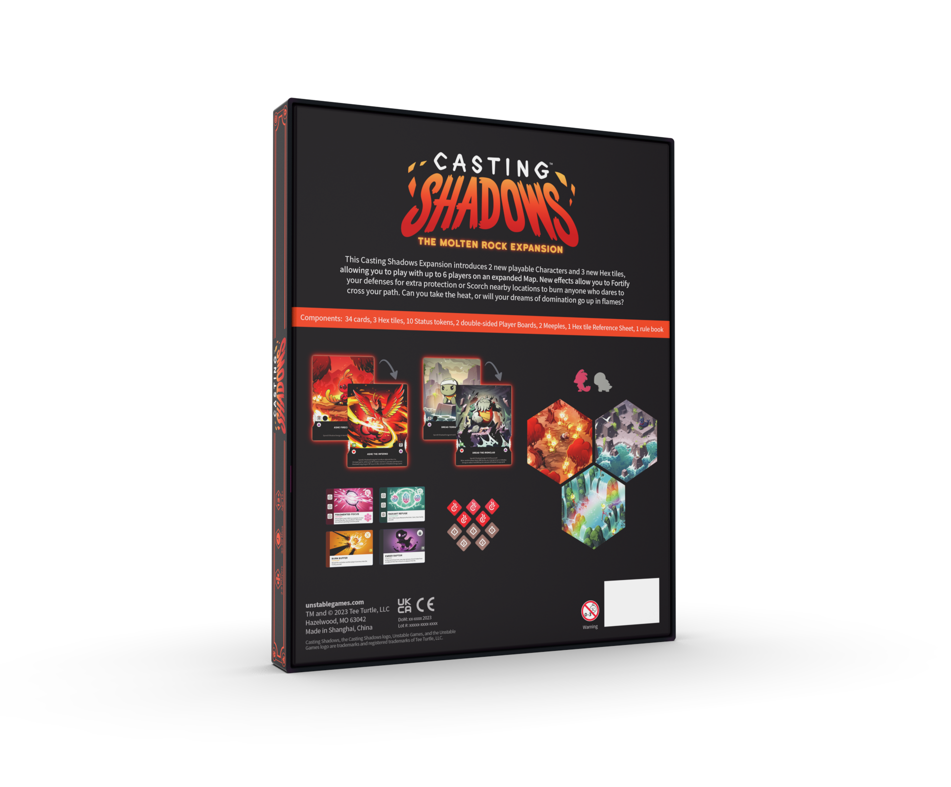 casting shadows card sleeves Casting Shadows: The Molten Rock Expansion