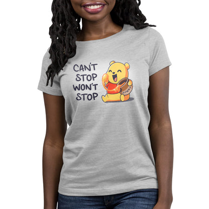 Disney's Can't Stop. Won't Stop. officially licensed women's short sleeve t-shirt.