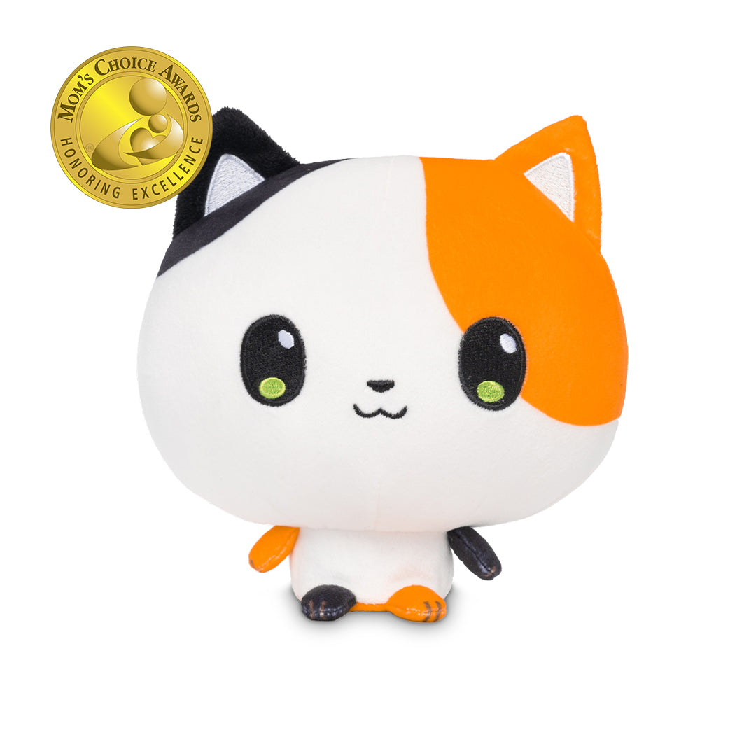 Cloudheads: 5" Calico Cat (Honeybean) with Mom's Choice Awards badge