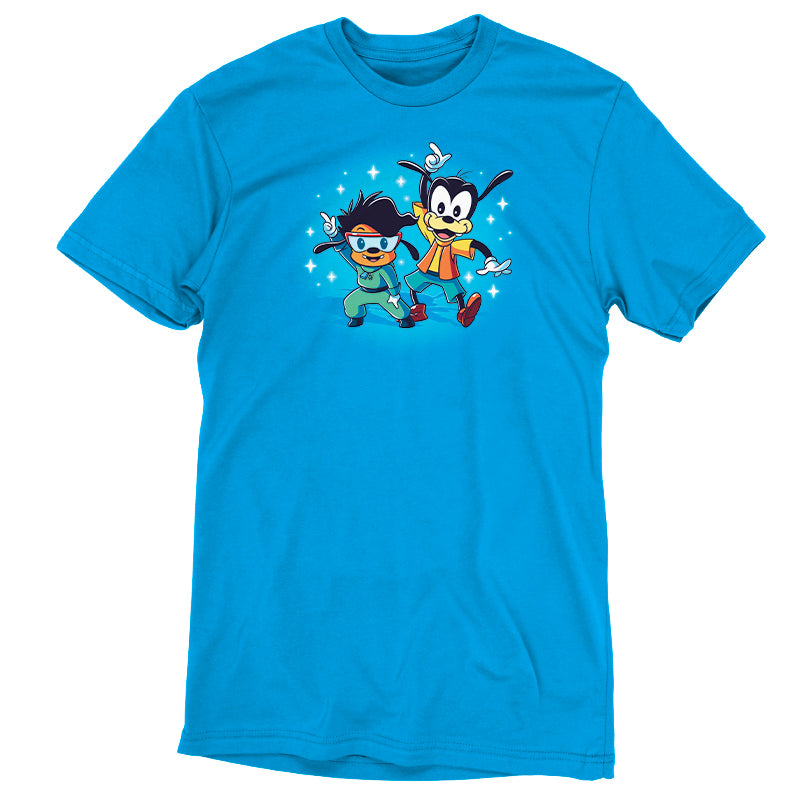 A licensed Disney t-shirt featuring two cartoon characters from "A Goofy Movie".