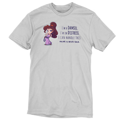A licensed Damsel in Distress (Megara) t-shirt featuring Megara from Hercules made of Super Soft Ringspun Cotton, by Disney.