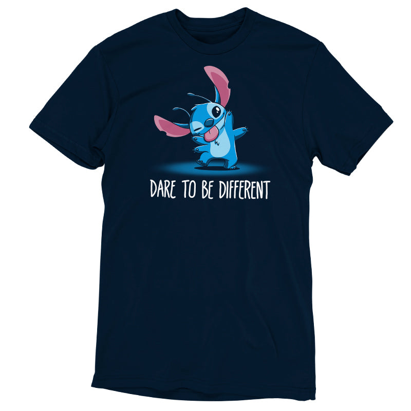 A Disney Dare To Be Different T-shirt featuring Stitch, made to be independent.