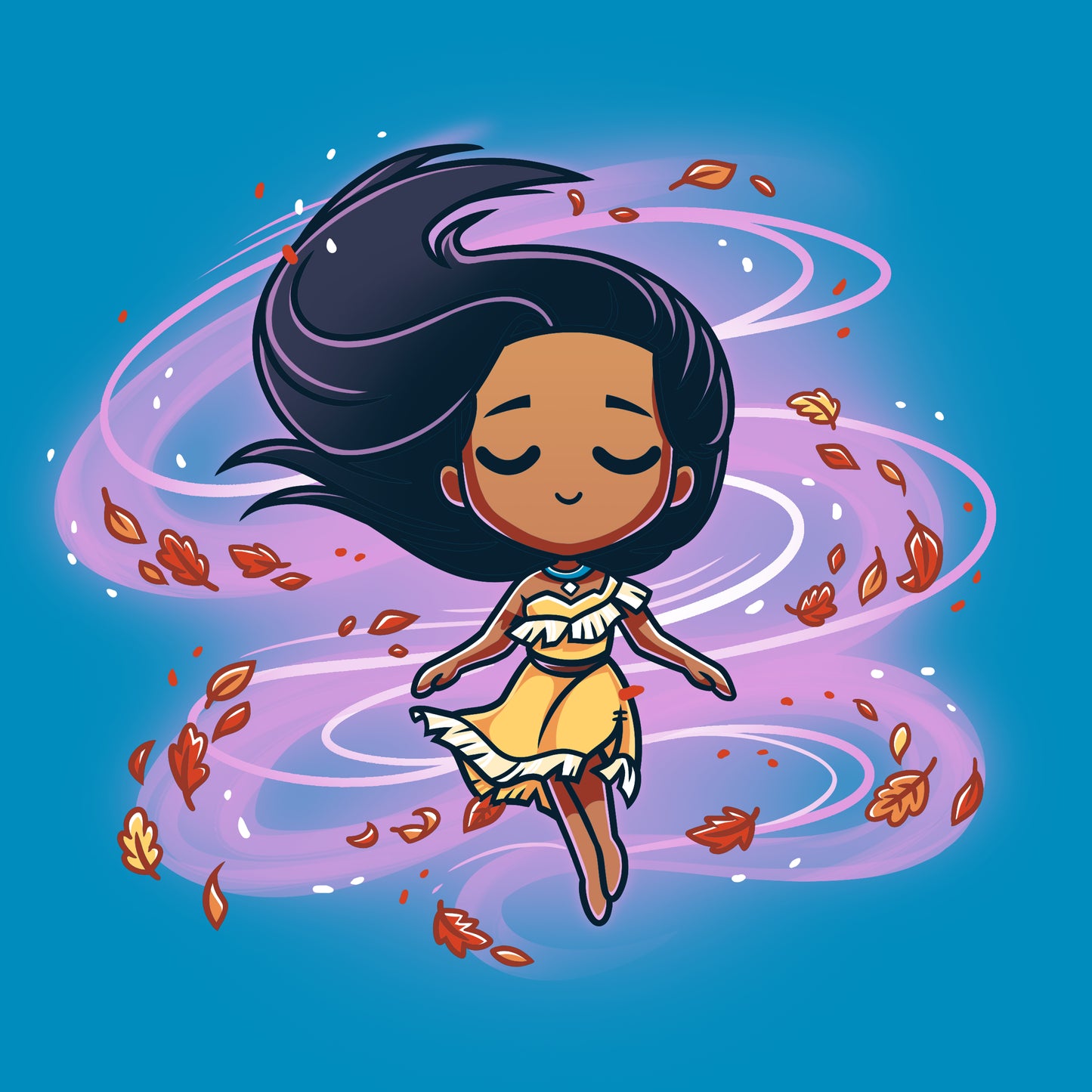 An officially licensed Disney Pocahontas In the Wind T-shirt.