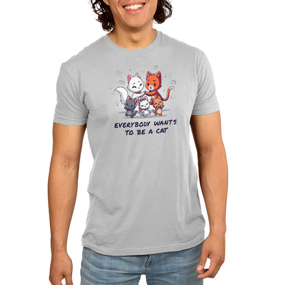 Officially licensed Disney Everybody Wants to Be a Cat men's t-shirt.