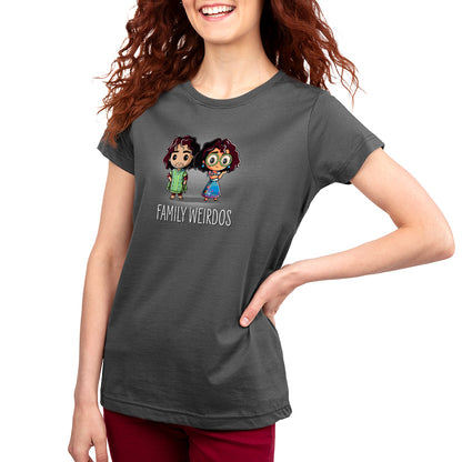 Officially licensed Disney Women's Family Weirdos t-shirt.
