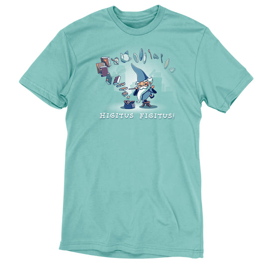 An officially licensed blue Higitus Figitus T-shirt from Disney.