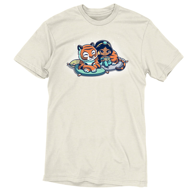 An officially licensed Jasmine and Rajah t-shirt with two tigers on it.