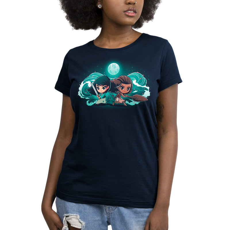 Officially licensed Disney Mulan and Moana Women's short sleeve T-shirt.