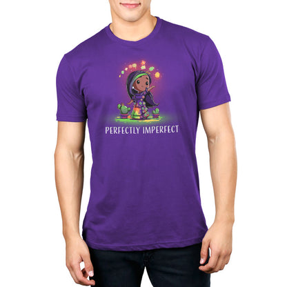 A purple Unisex Tee featuring Isabela and a girl wearing a Perfectly Imperfect t-shirt by Disney.