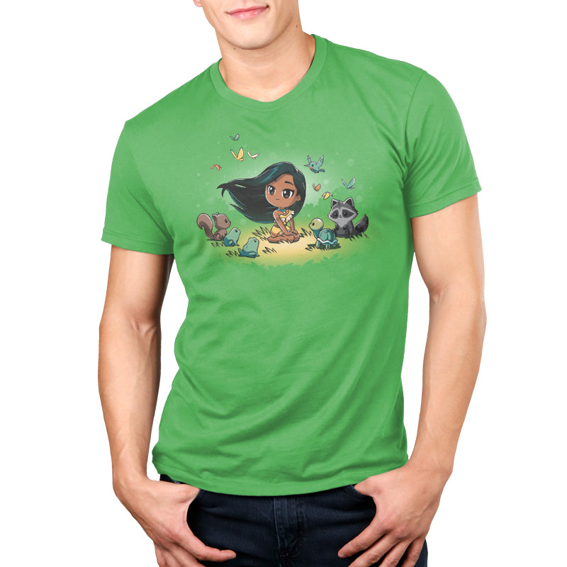 A Disney t-shirt featuring an image of Pocahontas and Her Forest Friends.