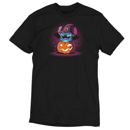Officially licensed Disney T-shirt featuring a Pumpkin Stitch image.