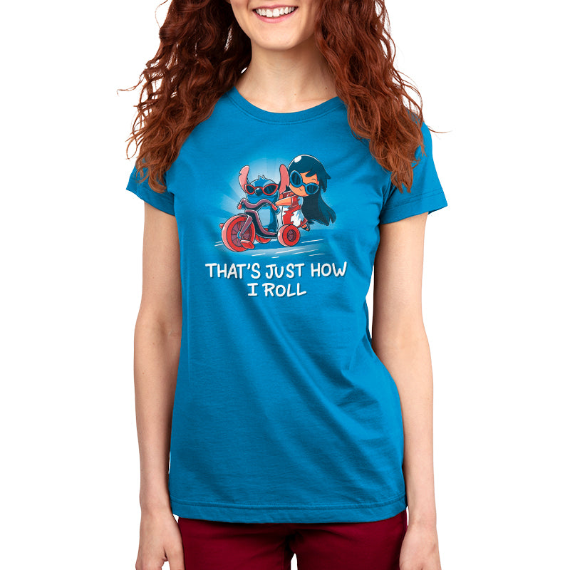 Super Soft Cotton That’s Just How I Roll (Lilo and Stitch) Disney women's t-shirt.