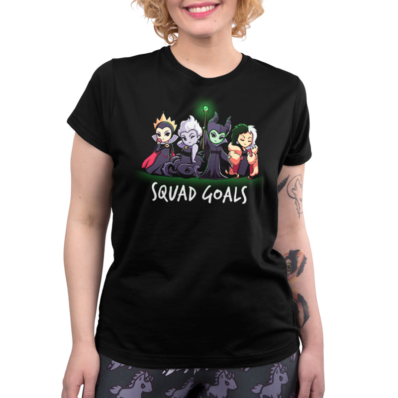 Officially licensed Disney women's t-shirt featuring Disney Villain Squad Goals.