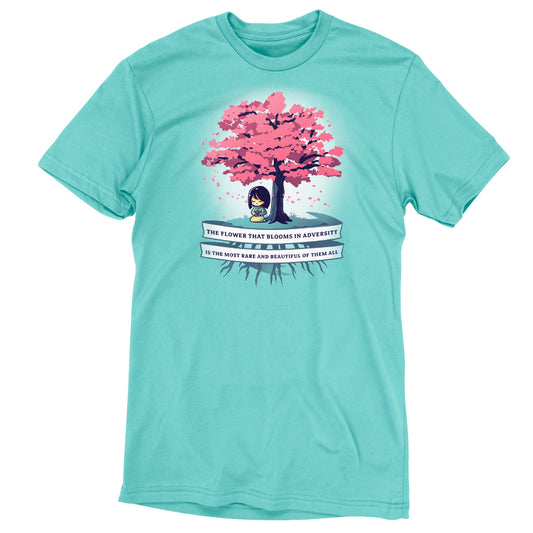 A women's tee with an image of The Flower That Blooms in Adversity from Disney, perfect for Mulan fans.
