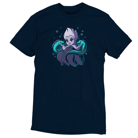 A t-shirt with an officially licensed Disney Ursula & Flotsam and Jetsam octopus.