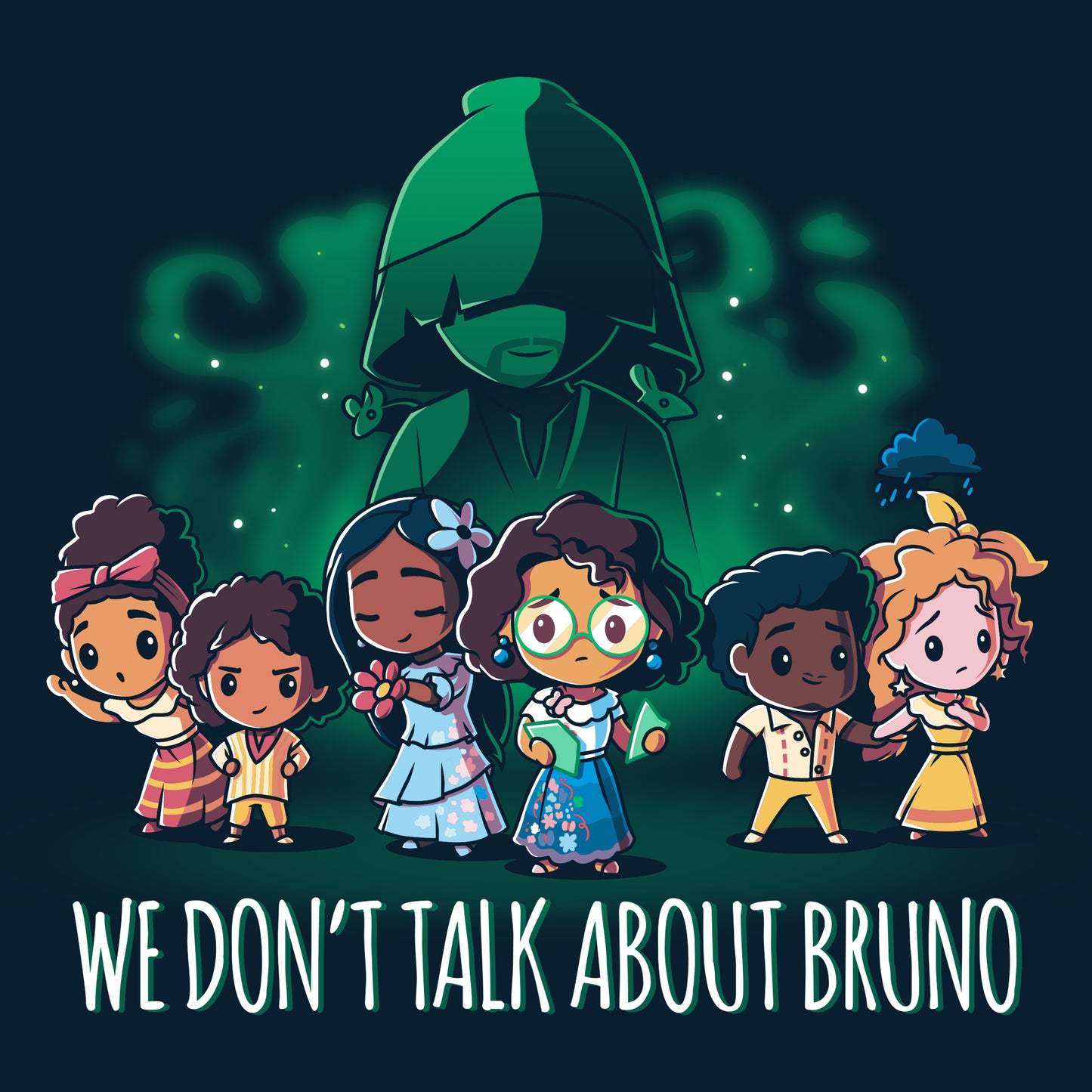 Officially licensed Disney's Encanto Men's T-shirt in "We Don't Talk About Bruno".