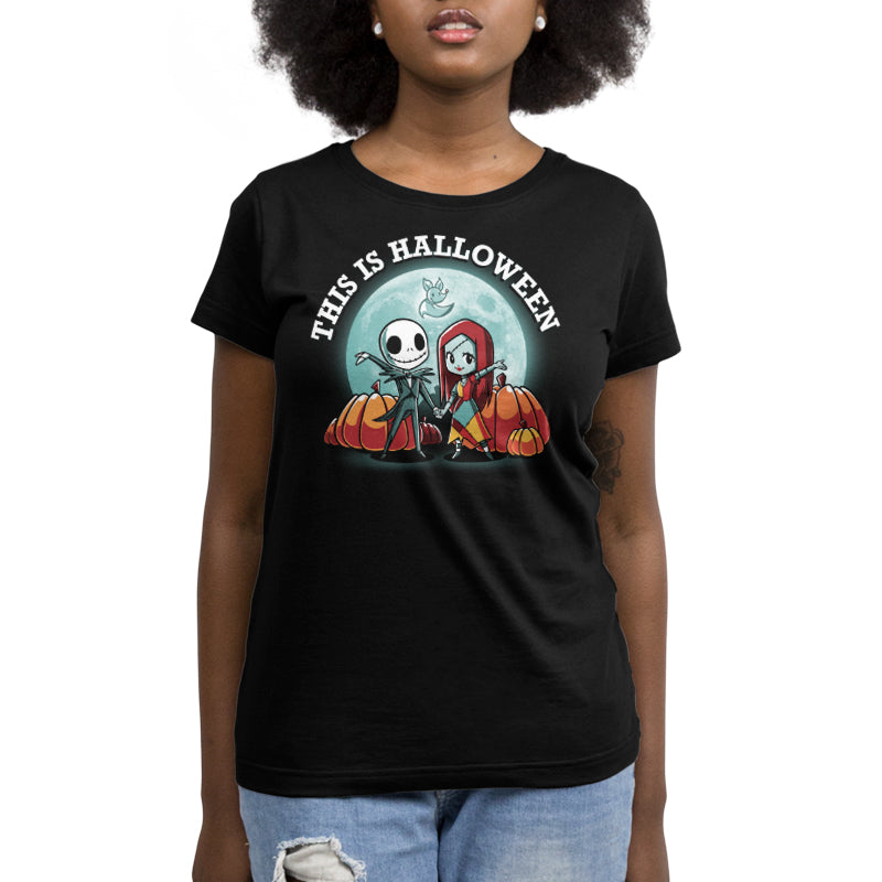 This is the Disney officially licensed Nightmare Before Christmas women's t-shirt named "This is Halloween".