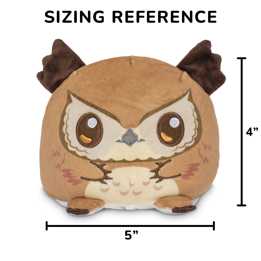 Owlbear 4" Reversible Plushie sizing reference