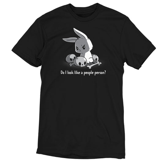 A black t-shirt with an image of a bunny rabbit from the TeeTurtle original collection called 