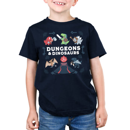 Dungeons & Dinosaurs TeeTurtle kids t-shirt.