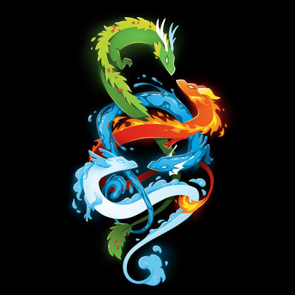 A colorful dragon, The Four Elements by TeeTurtle, in nature.
