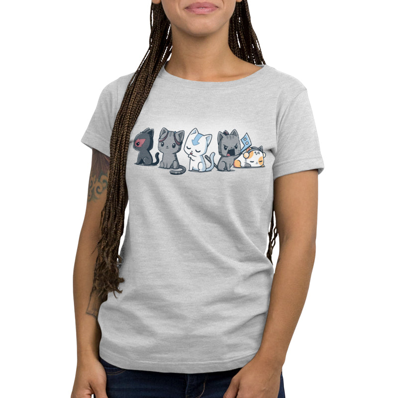 Adventure-inspired women's TeeTurtle Elemental Kitties short sleeve t-shirt.
