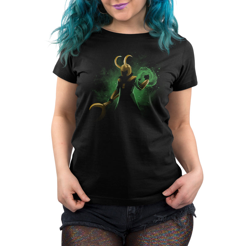 Officially licensed Marvel Loki women's t-shirt with the power of God of Mischief.