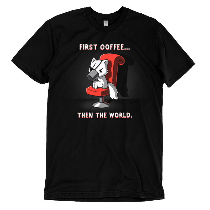 TeeTurtle First Coffee... Then the World t-shirt.