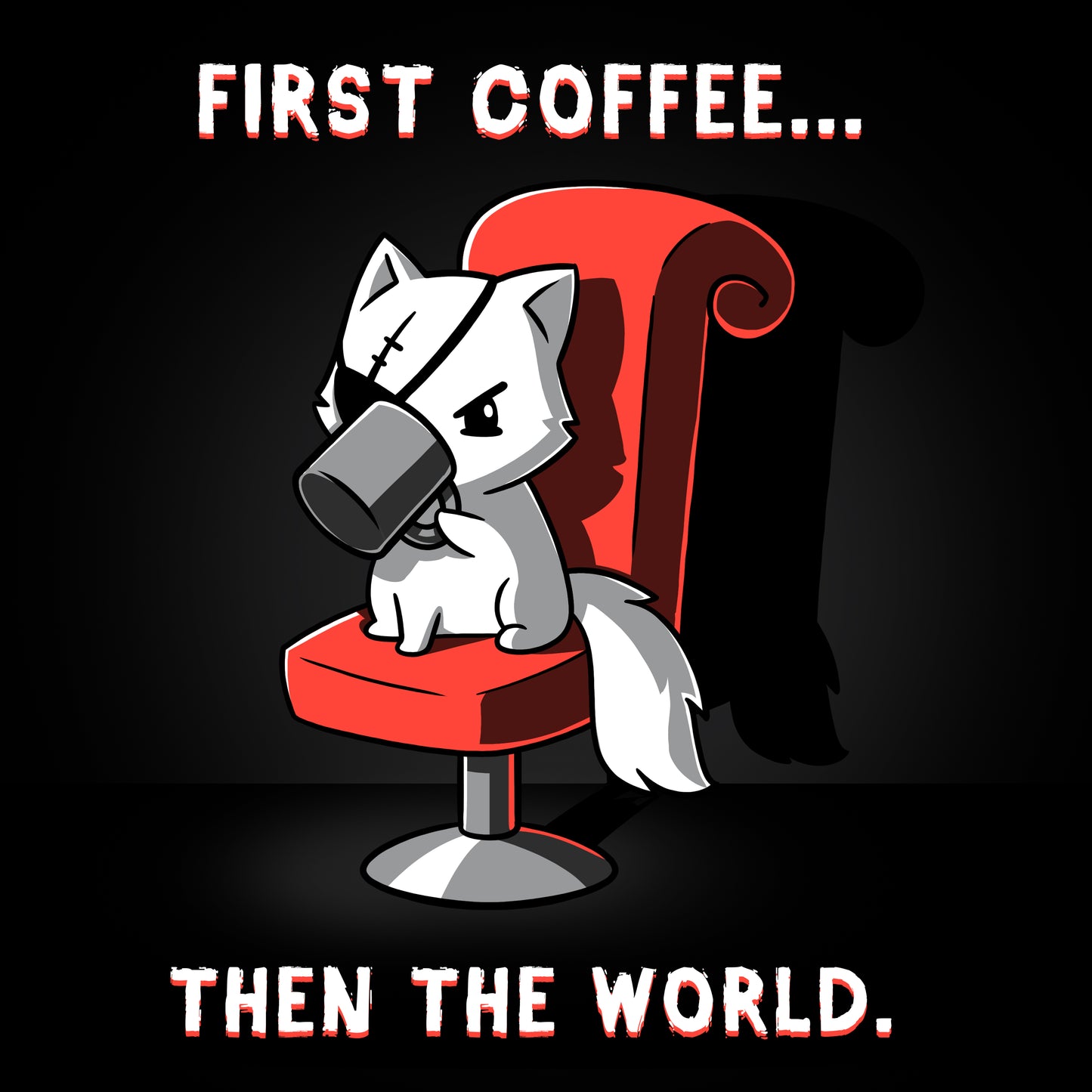 TeeTurtle First Coffee... Then the World t-shirt.