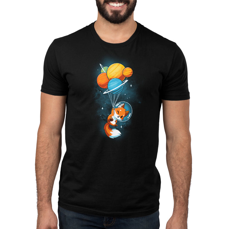TeeTurtle Foxy Astronaut men's t-shirt.