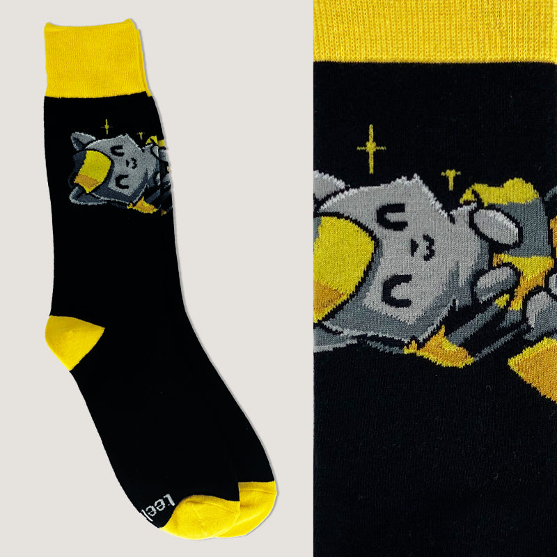 A comfortable Friendly Kitty Socks featuring a friendly kitty by TeeTurtle.
