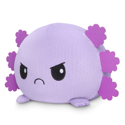 A TeeTurtle Giant Moody Axolotl Plushie adorned with delicate purple flowers perfect for cuddling.