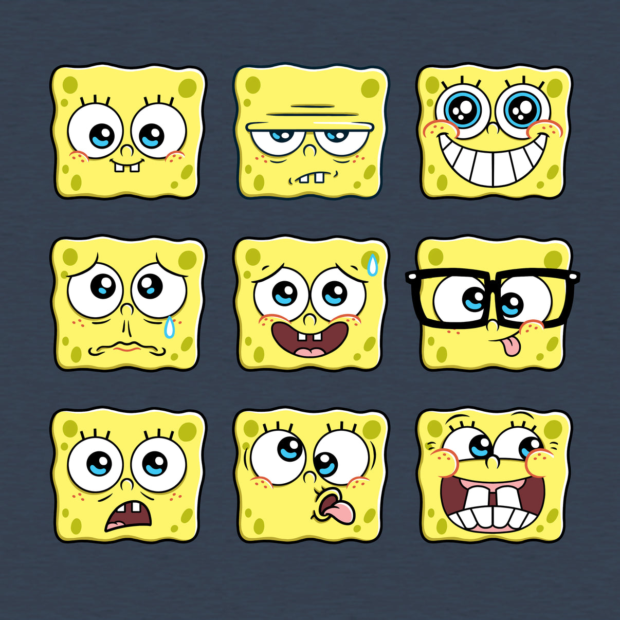 SpongeBob Expression Grid â TeeTurtle