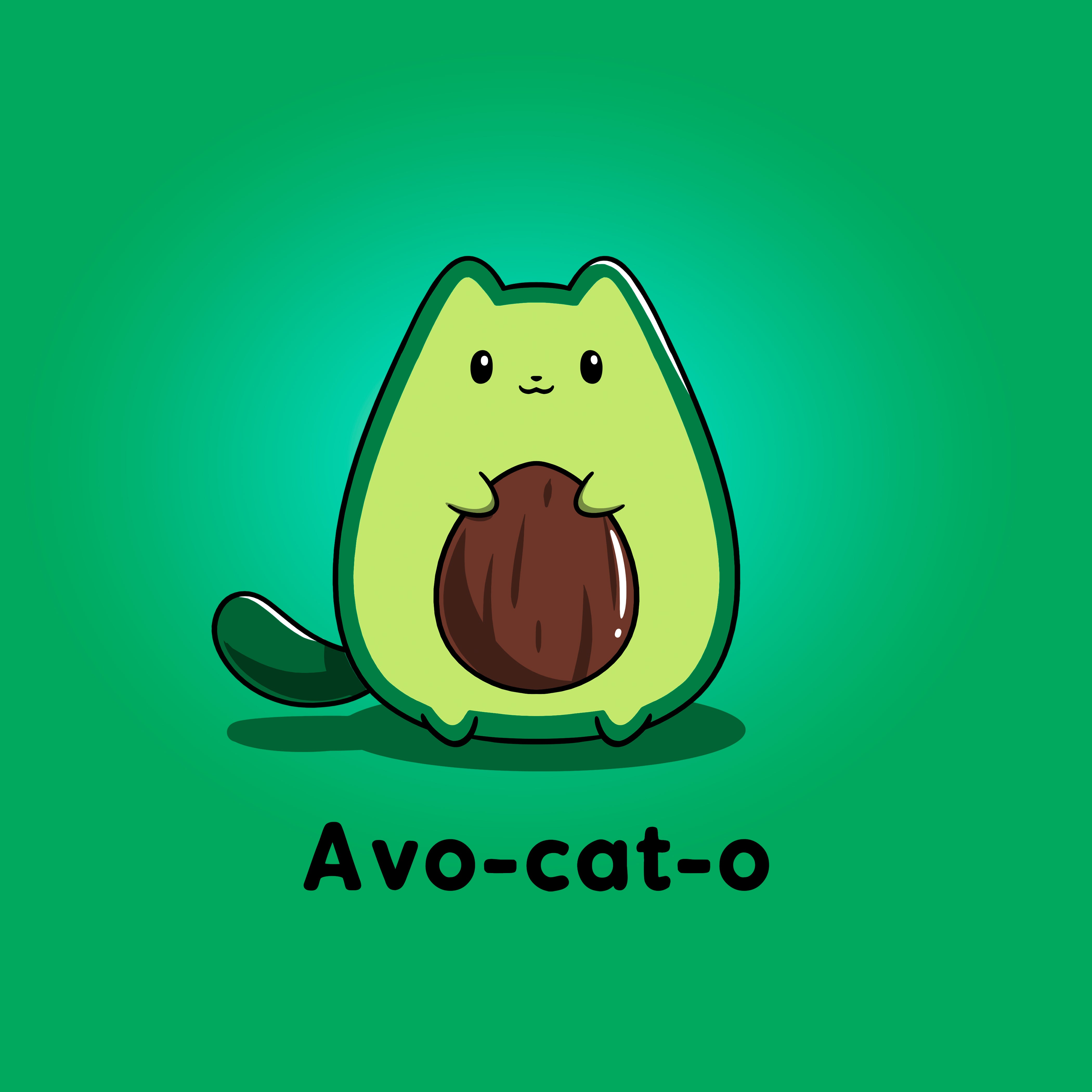 Avo cat o Funny cute nerdy t shirts TeeTurtle