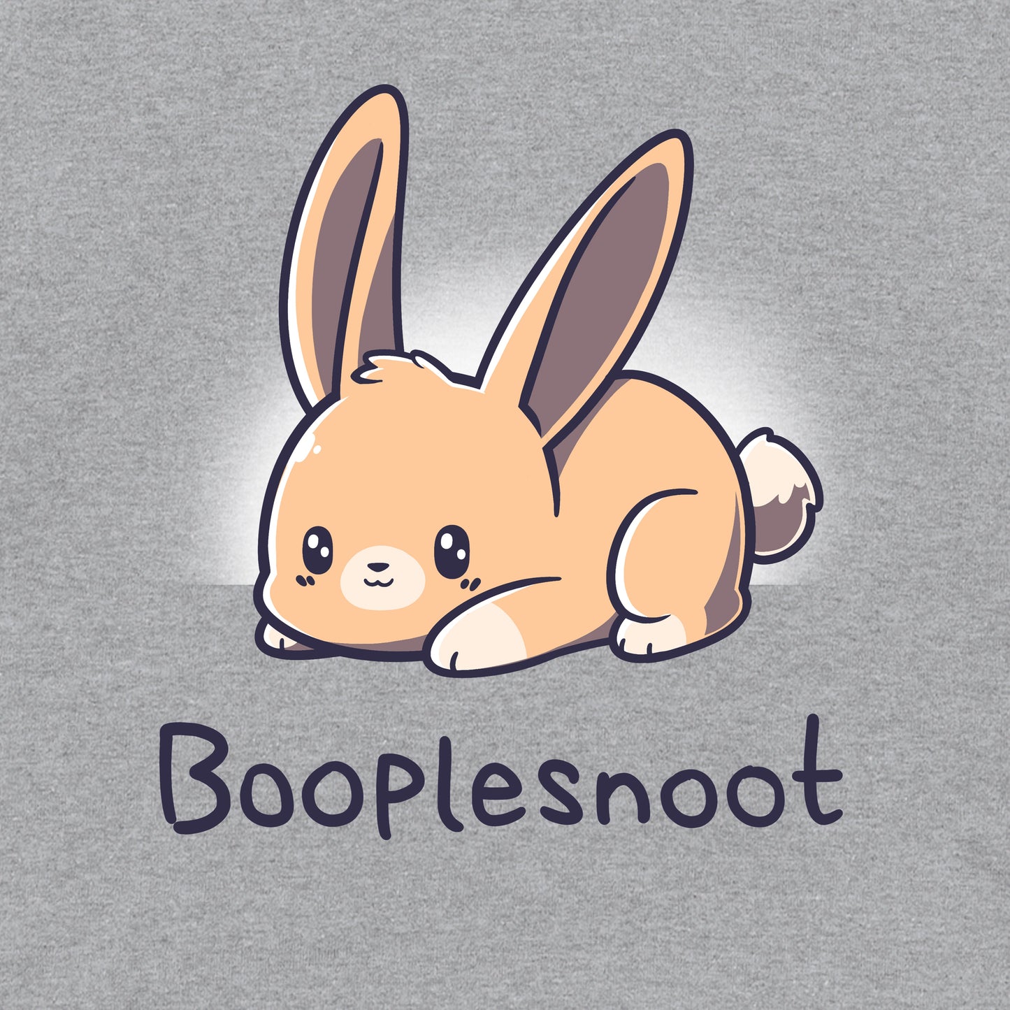 Crew Neck Sweatshirt_TeeTurtle Booplesnoot heather gray design featuring a cute little bunny just being cute.