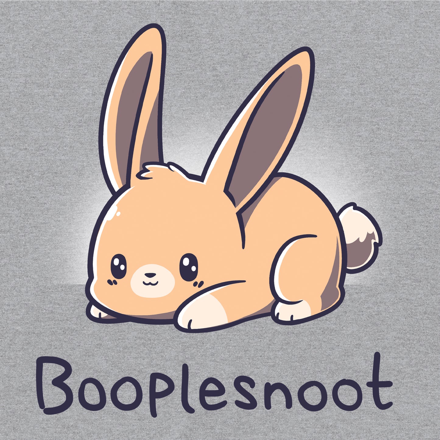 Crew Neck Sweatshirt_TeeTurtle Booplesnoot heather gray t-shirt featuring a cute little bunny just being cute.