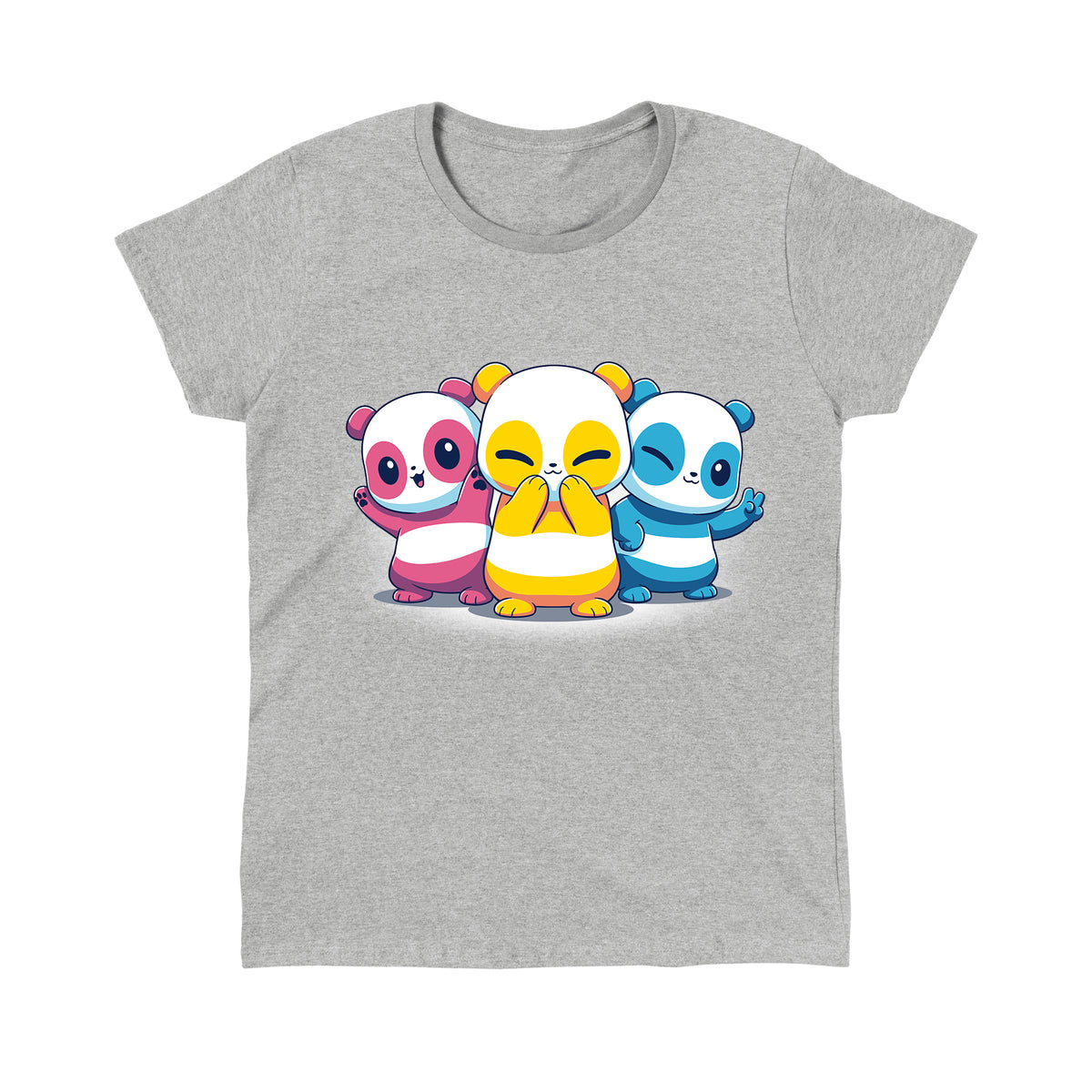 Tee Panda 709 - Le Plus Mignon ! Taille 12, Manches Courtes, Multi-color