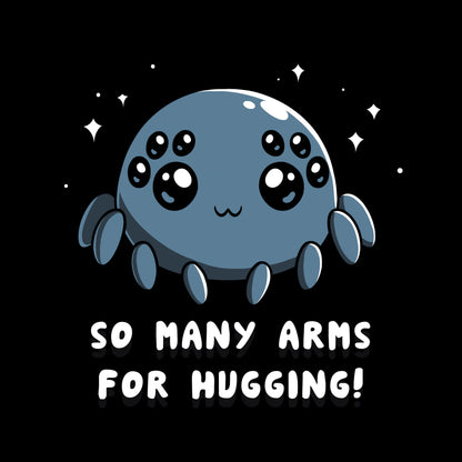 Crew Neck Sweatshirt_TeeTurtle Spider Hugs black t-shirt featuring a cute spider looking for hugs