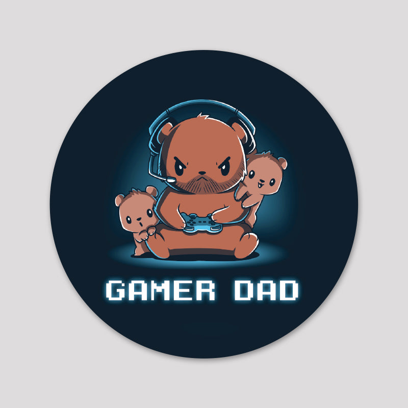 A TeeTurtle water-resistant vinyl sticker, the Gamer Dad Sticker, perfect for teaching 'em young and making it cuter with stickers.