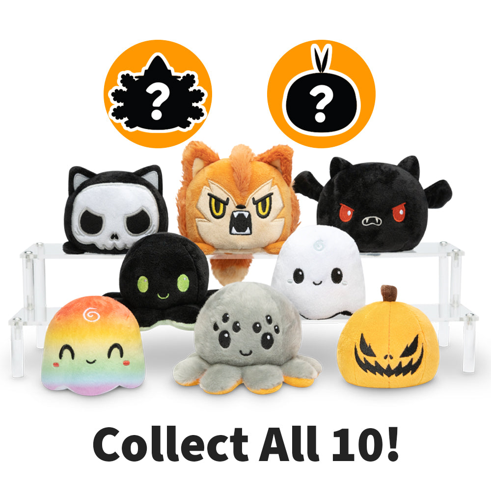 A group of TeeTurtle Reversible Plushies Halloween Mystery Boxes, collect all 10 in the limited edition Halloween Mystery Box.
