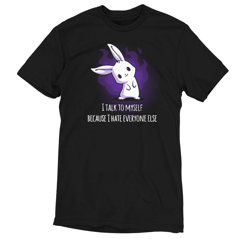 A black I Hate Everyone T-shirt from TeeTurtle that says "I'm a bunny" because everyone loves me.