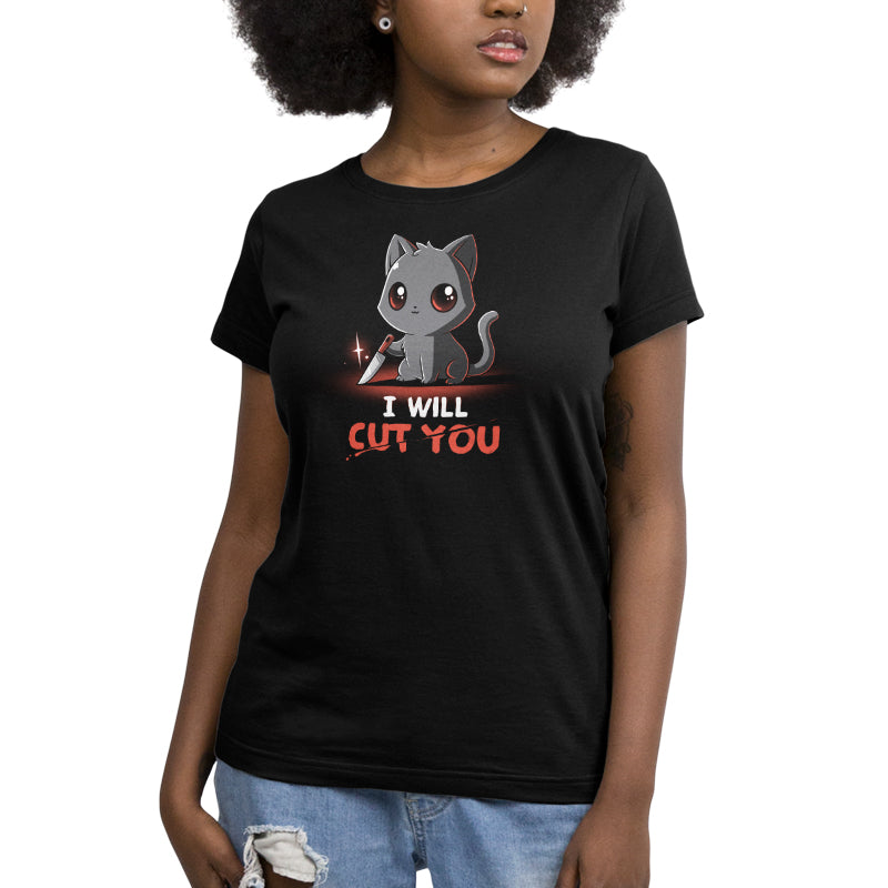 I will get you a TeeTurtle Stabby the Kitty short sleeve T-shirt.