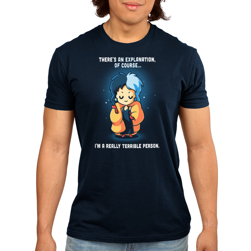 A man wearing a Disney t-shirt with a misunderstanding of ice.