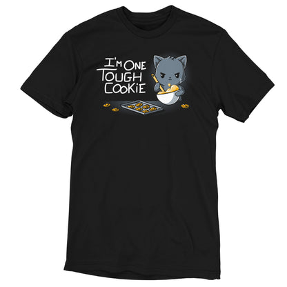 A TeeTurtle black t-shirt that says I'm One Tough Cookie.