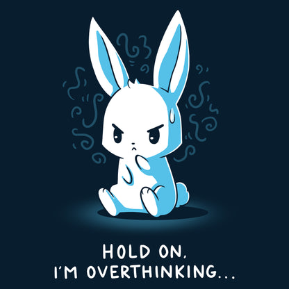 A navy blue "I'm Overthinking" t-shirt by TeeTurtle, featuring a bunny.