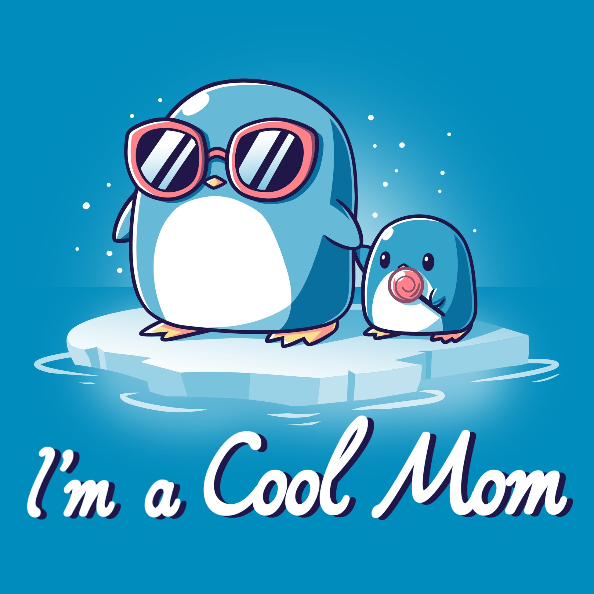 I'm a TeeTurtle temperature-controlling mom sporting a I'm a Cool Mom t-shirt.