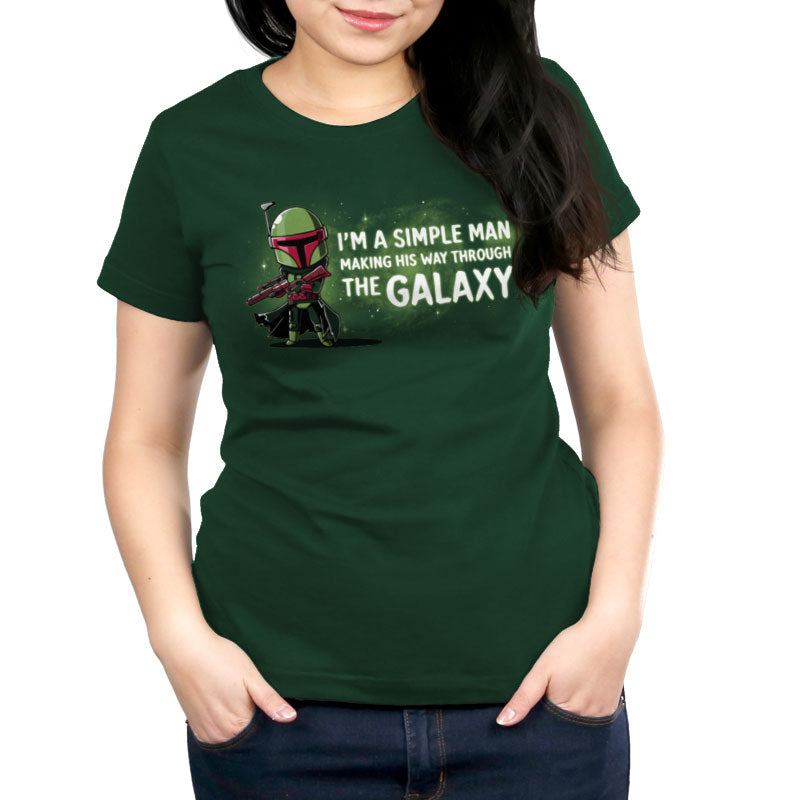I'm a simple man in the officially licensed Star Wars Boba Fett T-shirt.