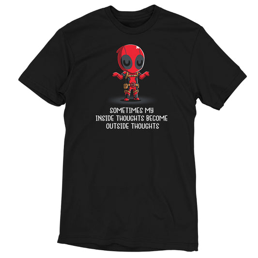An officially licensed Marvel - Deadpool/X-Men Inside Thoughts T-shirt.