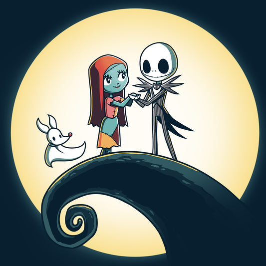 A Nightmare Before Christmas t-shirt featuring Jack and Sally by Disney.
