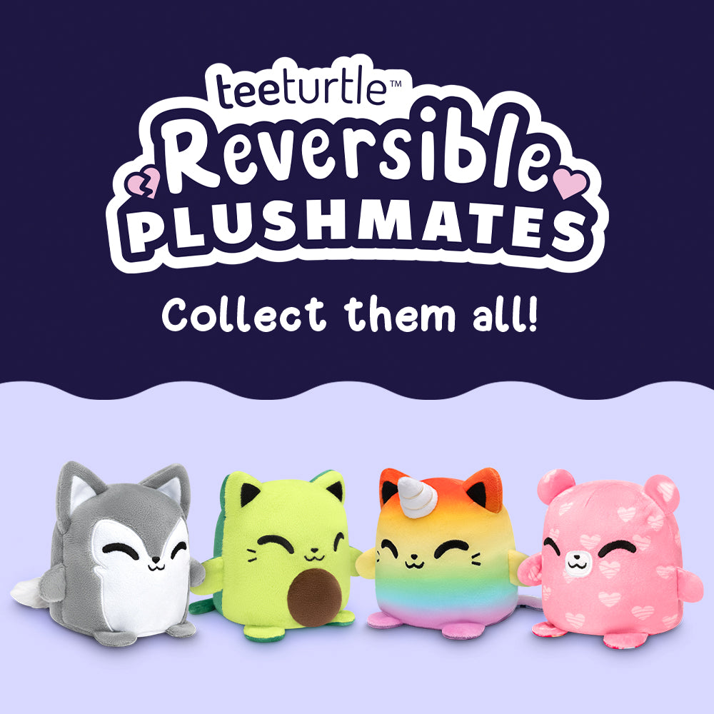 Collect all the TeeTurtle Reversible Plushmates, including the adorable TeeTurtle Reversible Fox Plushmate!